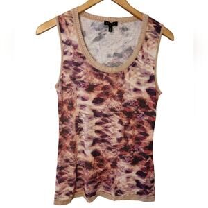 Escada Sejanka Fantasy Tank Top Knit sleeveless top Small